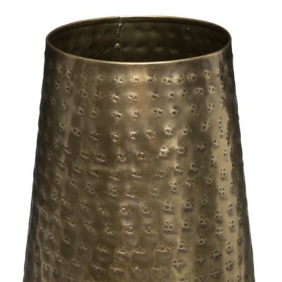 Vase en métal Oasis l.15 x H.23 cm doré brillant Atmosphera