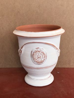 Vase en terre cuite Anduze Céruse H.32 cm Castorama