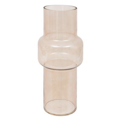Vase en verre cylindrique Ella rose clair H.30cm Atmosphera