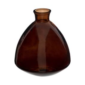 Vase en Verre recyclé Brun D 16 x H 19 cm