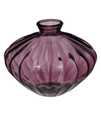 Vase en Verre recyclé Rose D 19 x H 14 cm