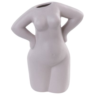 Vase à fleurs KILKIS 24 cm Céramique Beige