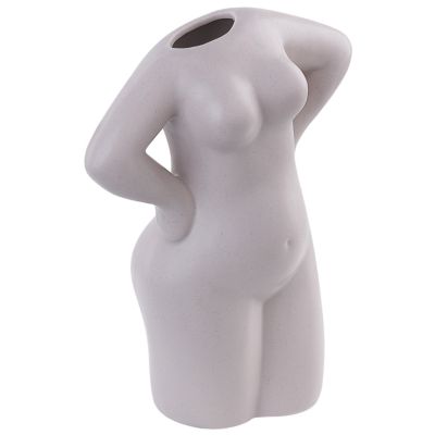 Vase à fleurs KILKIS 24 cm Céramique Beige