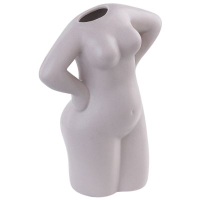Vase à fleurs KILKIS 24 cm Céramique Beige