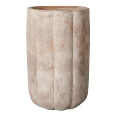 Vase haut Pumpkin terre cuite marron H.57 cm Deroma