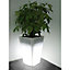 Vase lumineux carré Lobby Blanc H.70cm 13W