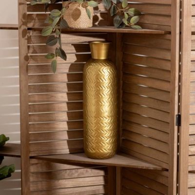 Vase "Night" métal doré H45cm - Atmosphera Créateur d'intérieur