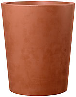 Vase rond à réserve d'eau plastique Deroma Millennium corten Ø43,5 x h.53,5 cm