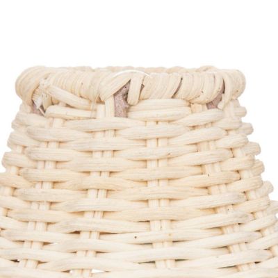 Vase Sea view - métal et rotin - H26 cm - Atmosphera