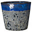 Vase Seaside en terre cuite émaillée artisanale diamètre 22,5cm Deroma