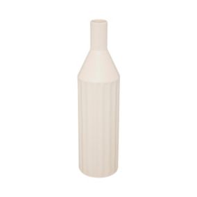 Vase Soliflore en Céramique Beige H 30 cm