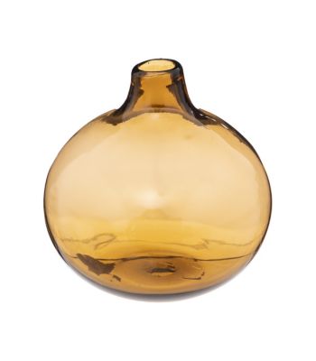 Vase Soliflore en Verre Ambre D 12 cm