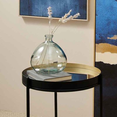 Vase verre recyclé Loopy transparent 20x23cm