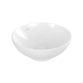 Vasque 42 x 42 ronde à poser VILLEROY ET BOCH Loop & Friends non meulé blanche sans trop plein