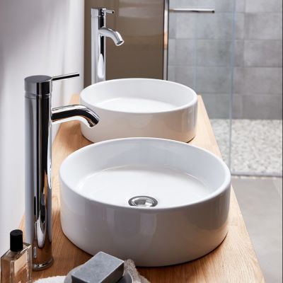 Vasque à poser céramique blanc GoodHome Scalea
