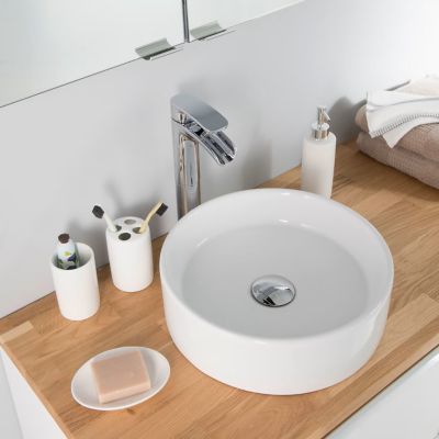 Vasque à poser céramique blanc GoodHome Scalea