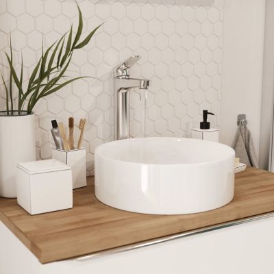 Vasque à poser céramique blanc GoodHome Scalea