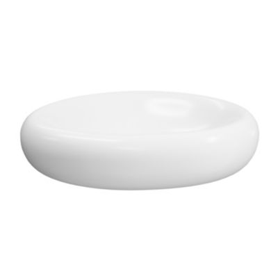 Vasque à poser en céramique blanche l.40,9 x P.39,6 x H.9,1 cm, Kentia