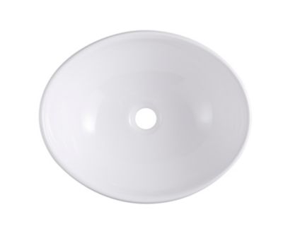 Vasque à poser ovale céramique blanche GoodHome Nessa