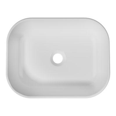 Vasque à poser ovale en céramique blanc l.45 x H.11,5 x P.35 cm, GoodHome Endell
