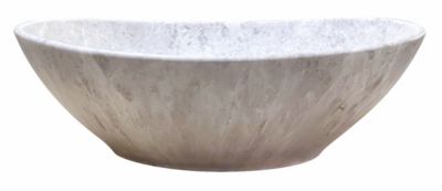 Vasque à poser ovale en céramique effet marbre gris H.14 cm, Ondee