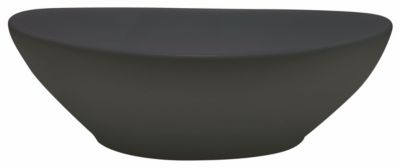 Vasque à poser ovale en céramique noir mat H.14 cm, Ondee