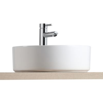 Vasque à poser ronde céramique blanc Kalvin