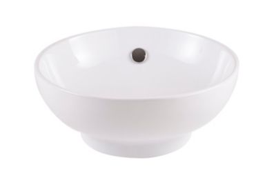 Vasque à poser ronde céramique blanche GoodHome Nura