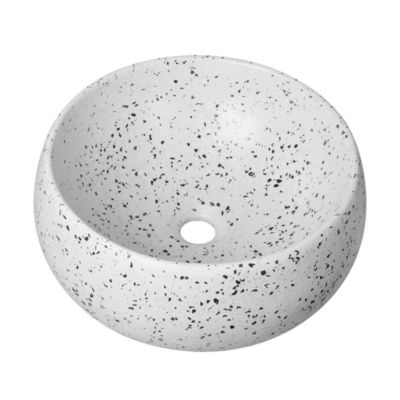 Vasque à poser ronde coloris Terrazzo Ø40 x H.15 cm
