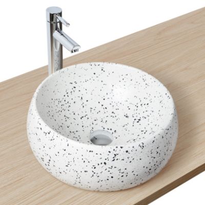 Vasque à poser ronde coloris Terrazzo Ø40 x H.15 cm