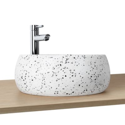 Vasque à poser ronde coloris Terrazzo Ø40 x H.15 cm