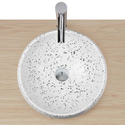 Vasque à poser ronde coloris Terrazzo Ø40 x H.15 cm