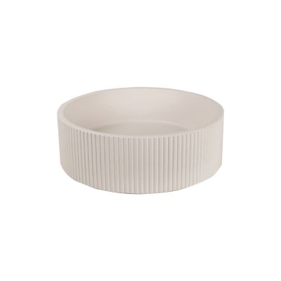 Vasque à poser ronde en béton beige Ø37 x H.12 cm, Homesight Balte