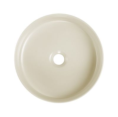 Vasque à poser ronde en céramique beige Ø36 x H.12 cm, Homesight Romeo