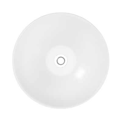 Vasque à poser ronde en céramique blanc Ø37,5 x H.18 cm, GoodHome Tasi