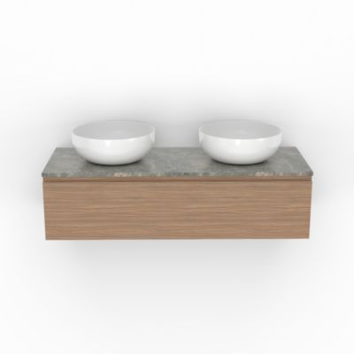 Vasque à poser ronde en céramique blanc Ø41.5 cm, GoodHome Ondava