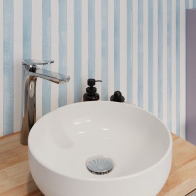 Vasque à poser ronde en céramique blanc brillant GoodHome Cavally