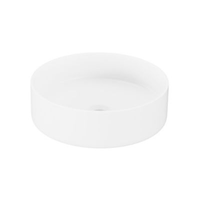 Vasque à poser ronde en céramique blanc mat Ø40 x H.14,5 cm, GoodHome Samal