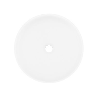Vasque à poser ronde en céramique blanc mat Ø40 x H.14,5 cm, GoodHome Samal