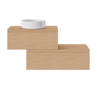Vasque à poser ronde en céramique blanc mat Ø40 x H.14,5 cm, GoodHome Samal