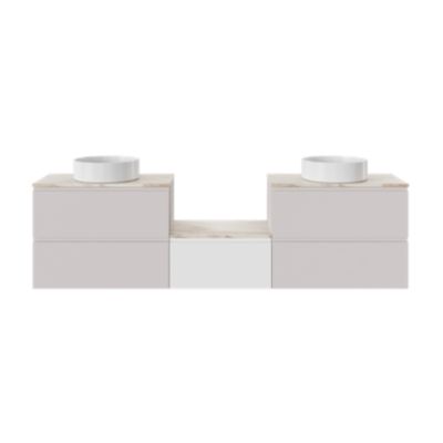 Vasque à poser ronde en céramique blanc mat Ø40 x H.14,5 cm, GoodHome Samal