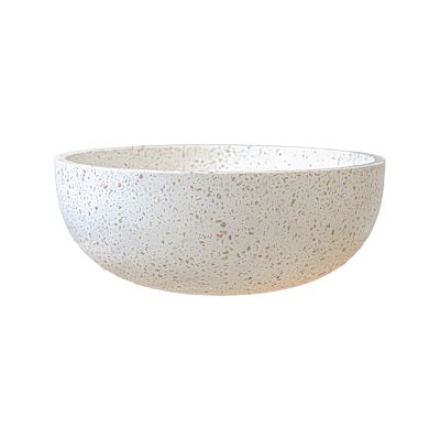 Vasque à poser ronde en terrazzo Ø38 x H.13,5 cm, Homesight Jane