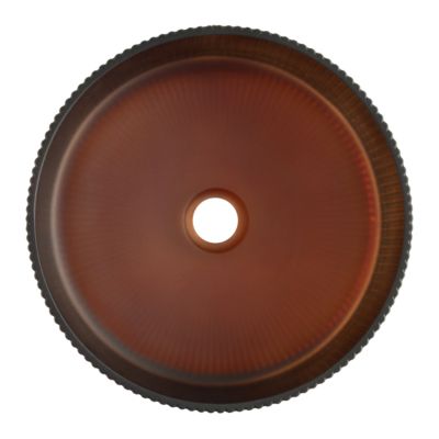 Vasque à poser ronde en verre fumé miel Ø36 x H.12 cm, Homesight Bali