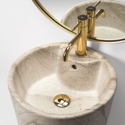 Vasque Autoportante Rea Blanka Natural Matt Beige Round