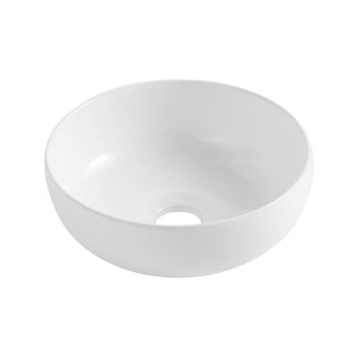 Vasque bol à poser en céramique blanche Ø26 x H.12 cm, Homesight