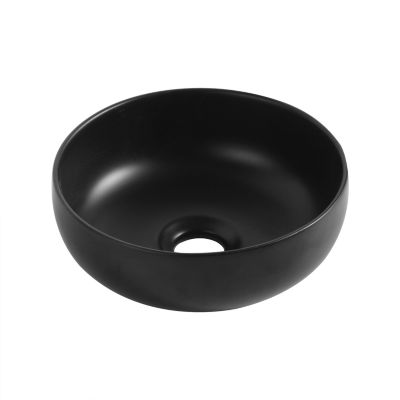 Vasque bol à poser en céramique noire Ø26 x H.12 cm, Homesight