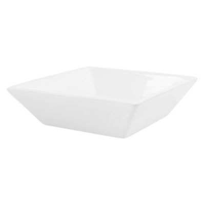 Vasque carré ceramique blanc lavabo a poser sur plan de toilette 410x410x120 mm