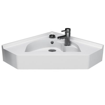 Vasque d'angle suspendue RESIANGLE- 50x50cm