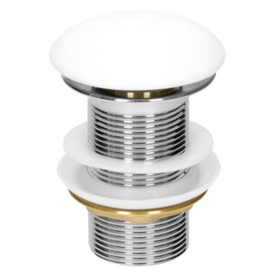 Vasque en céramique blanc avec bonde de vidage pour salle de bain 390x390x140 mm