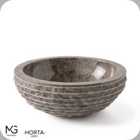 Vasque en marbre naturel HORTA grey 40x40x15 cm